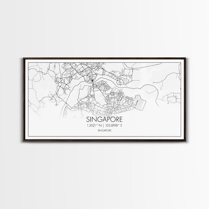 Singapore City Map, Singapore Art, Map Print, Modern Wall Art, Wall Art, Canvas Art, Asian Wall Art, Home Décor Prints, Over Bed Wall Décor