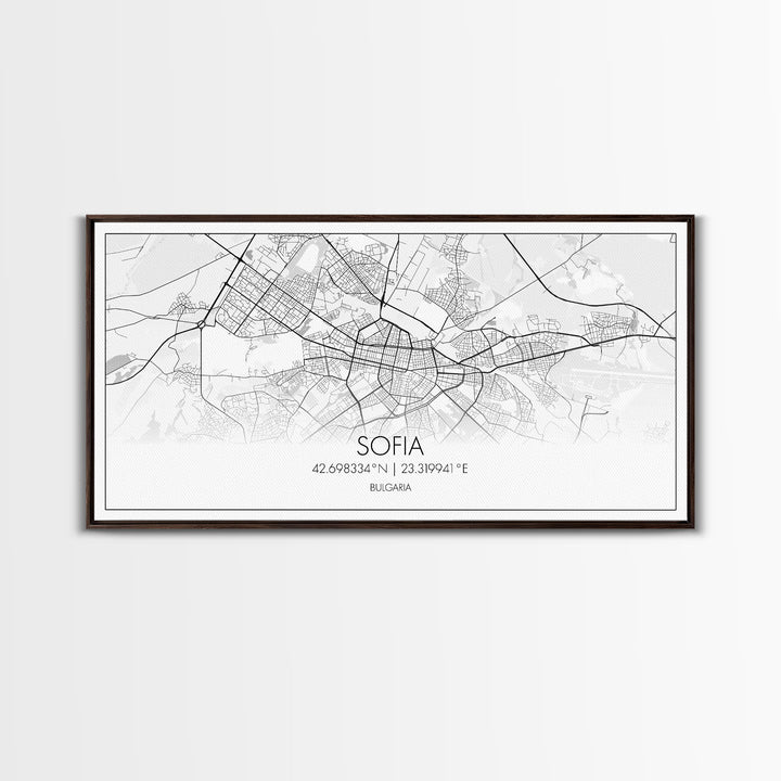 Sofia City Map, Bulgaria Art, Map Print, Modern Wall Art, Wall Art, Canvas Art, European Wall Art, First Home Gift, Boys Bedroom Décor