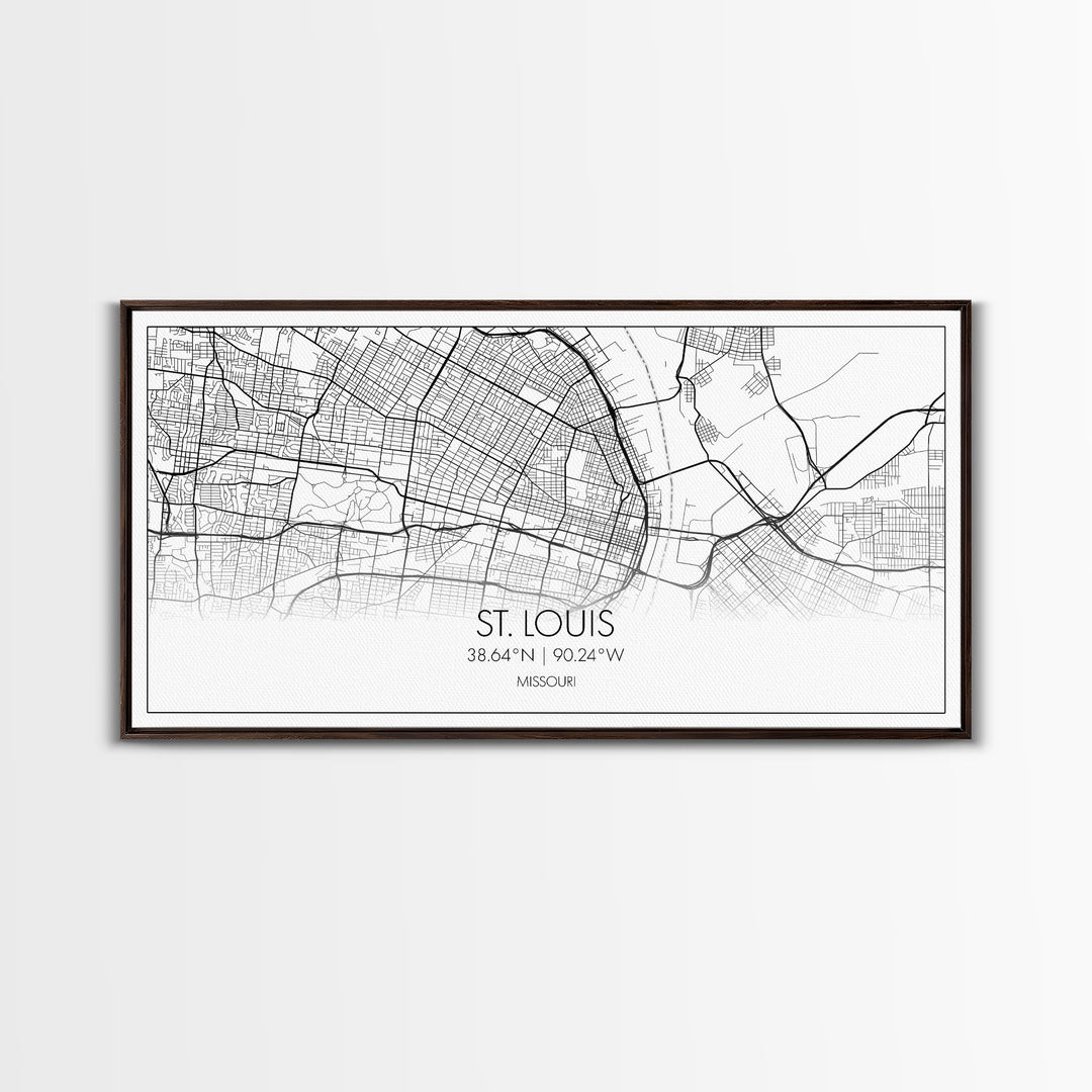 St Louis City Map, Missouri Art, Map Print, Modern Wall Art, Wall Art, Canvas Art, Home Décor Prints, Above Bed Art, Congratulations Gift