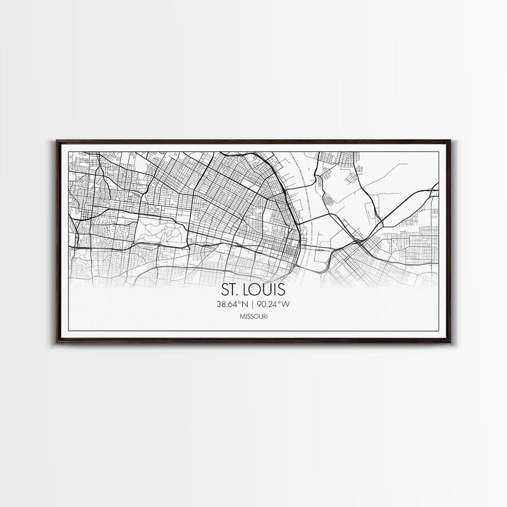 St Louis City Map, Missouri Art, Map Print, Modern Wall Art, Wall Art, Canvas Art, Home Décor Prints, Above Bed Art, Congratulations Gift