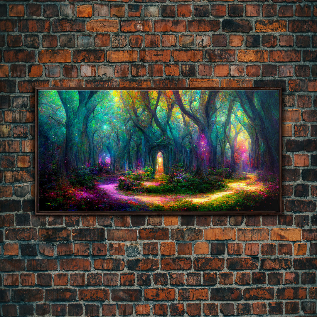 Beautiful Fantasy wall art, canvas print, magical forest, fantasy landscape art, ready to hang wall art