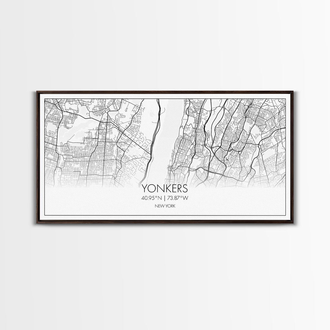 Yonker City Map, New York Art, Map Print, Modern Wall Art, Wall Art, Canvas Art, Landscape Art Print, Hostess Gift, Bookshelf Décor, Prints