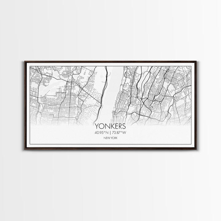 Yonker City Map, New York Art, Map Print, Modern Wall Art, Wall Art, Canvas Art, Landscape Art Print, Hostess Gift, Bookshelf Décor, Prints