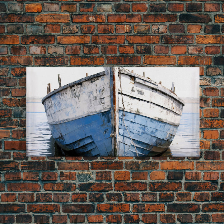 Old Wooden Ship Nautical Decor, Beach Decor, Coastal Decor, Photography Wall Art Framed Canvas Print, Wooden Boat, Nursery Decor