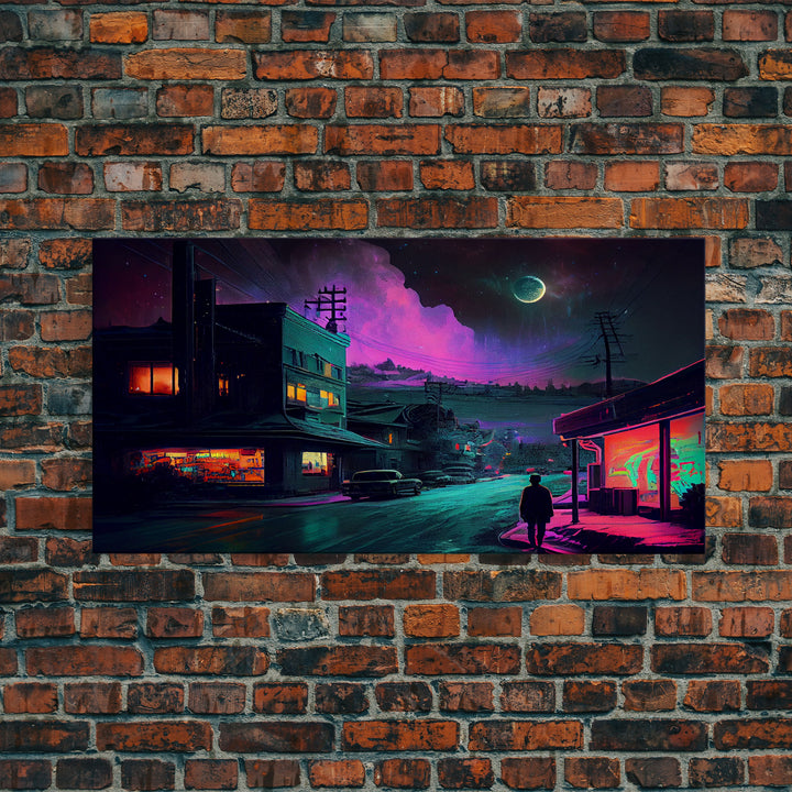 Scifi Art, Framed Canvas Print, Night Of The Comet