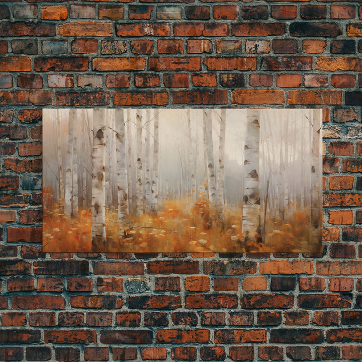 Forest Wall Art, Autumn Wall Art, Tree Wall Art, Panoramic Art, Wall Art, Canvas Art, Landscape Art, Landscape Print, Farmhouse Wall Art