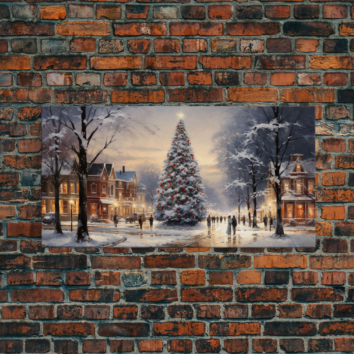 The Christmas Winter Wonderland Framed Canvas Print - Christmas Decoration - Christmas Art - Christmas Living Room Decor Christmas Wall Art