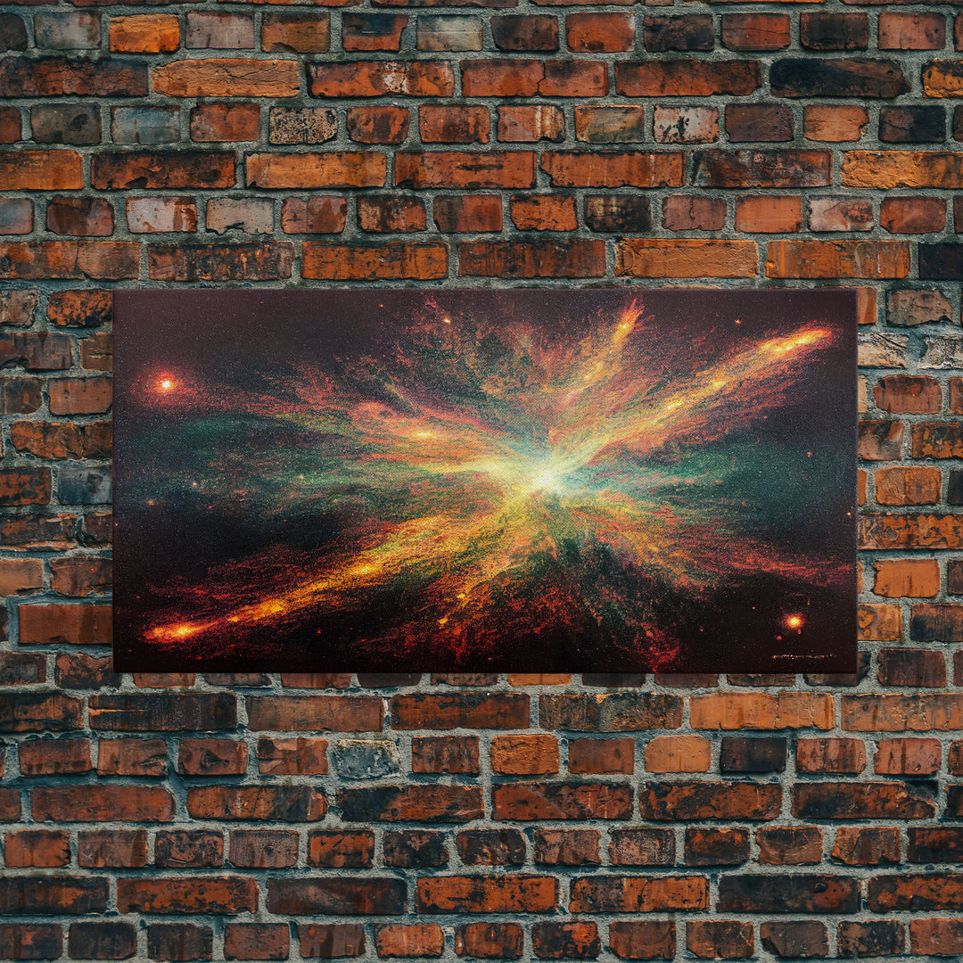 Explosion of Stars, Scifi Art, Galaxy Universe Print, Ready To Hang Canvas Print, Framed Canvas Wall Art, Living Room Wall Decor