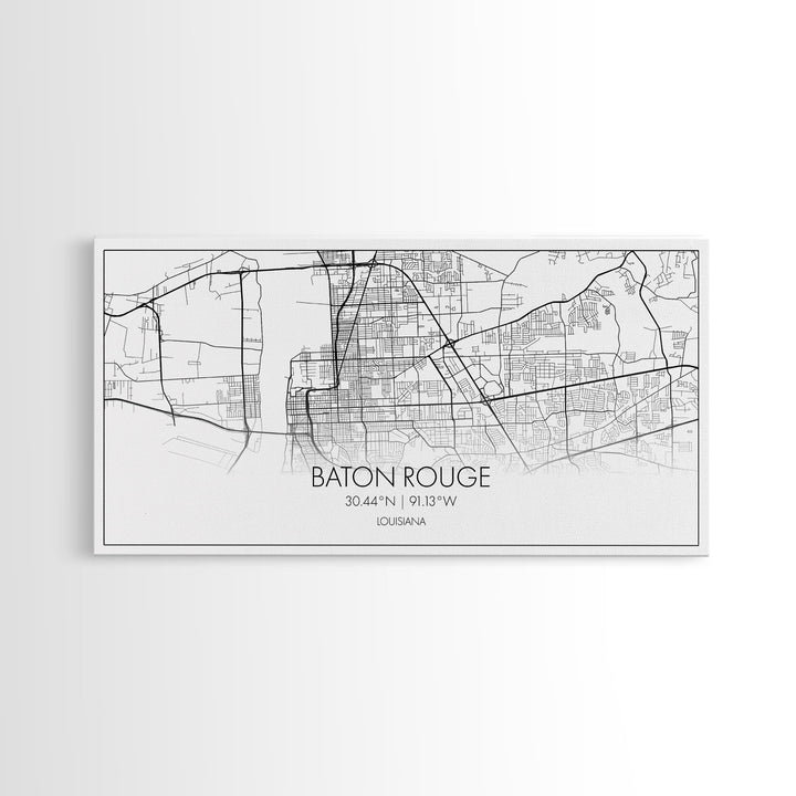 Baton Rouge Street Map, Louisiana Map, Map Print, Modern Art, Wall Art, Canvas Print, Realtor Gift, Wall Art Above Bed, Home Wall Décor