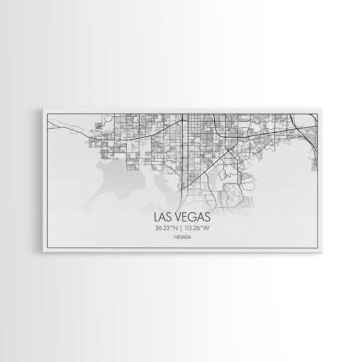 Las Vegas City Map, Nevada Map, Map Art, Modern Art, Wall Art, Canvas Art, Rustic Wall Décor, Minimalist Wall Art, Anniversary Gift, Office