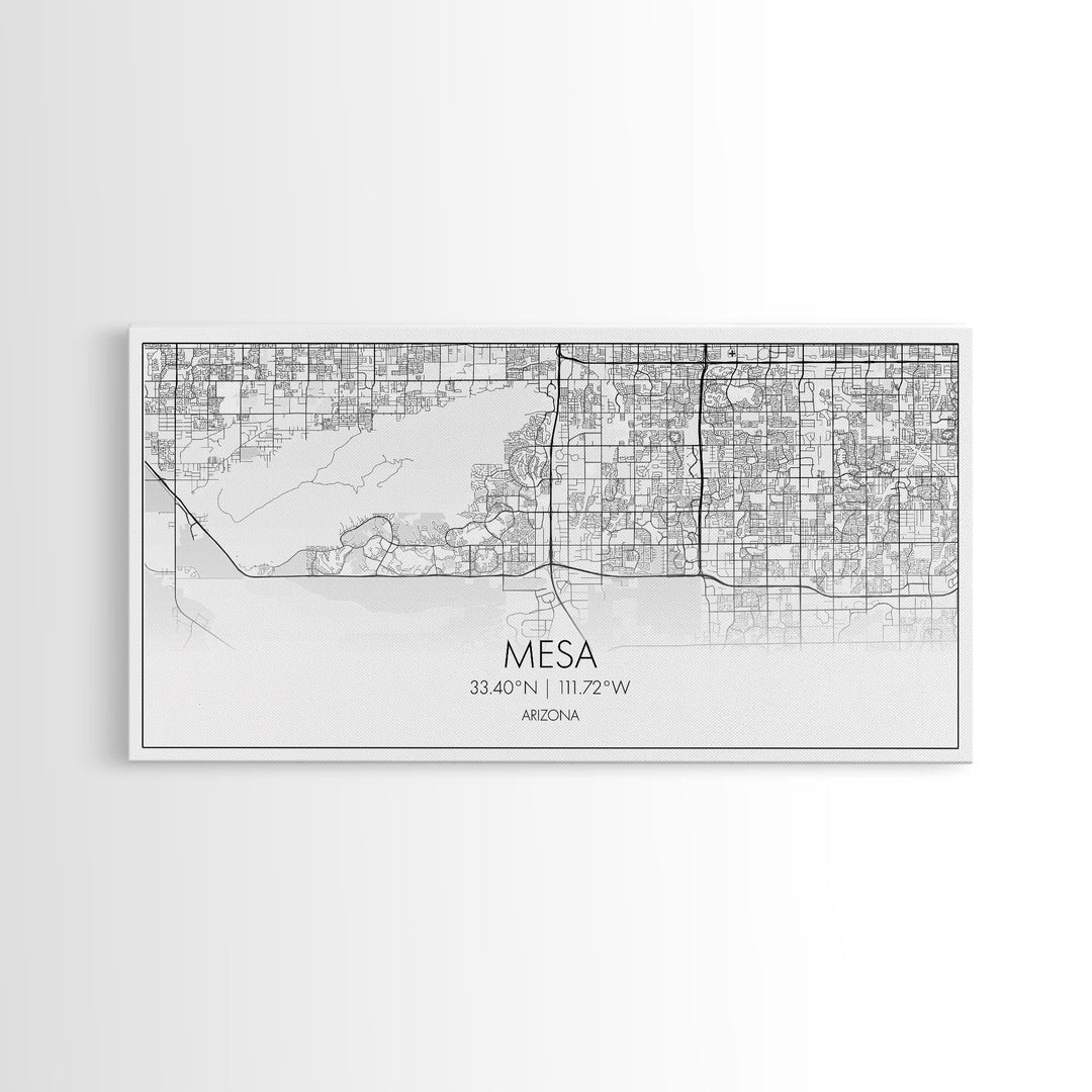 Mesa City Map, Arizona Map, Map Art, Minimalist Wall Art, Wall Art, Canvas Art, Unique Wall Décor, Farmhouse Art, Book Reader Gift, Room Art