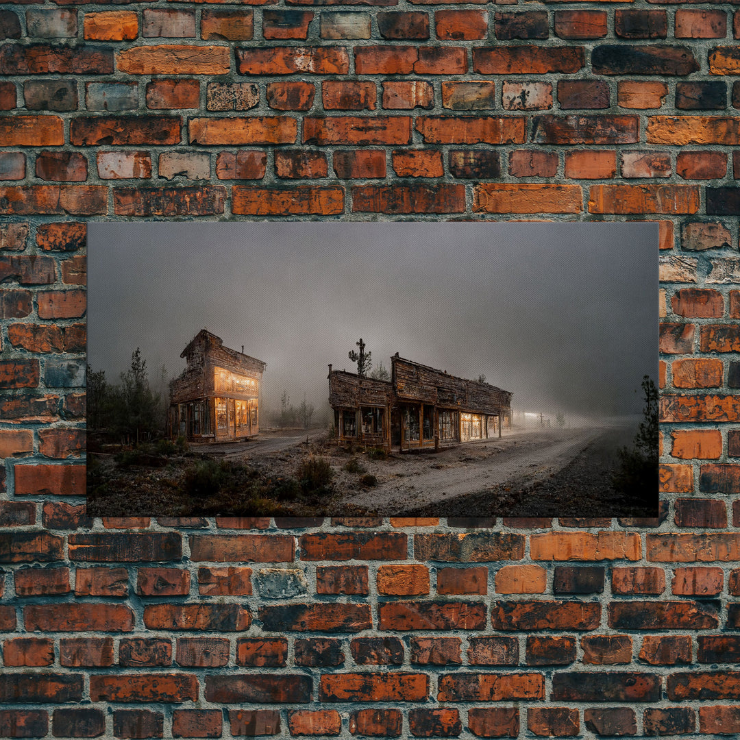 Abandoned Rustic, Western theme canvas art, ghost town canvas print, wild west saloon art, man cave wall art, living room art, Cowboys