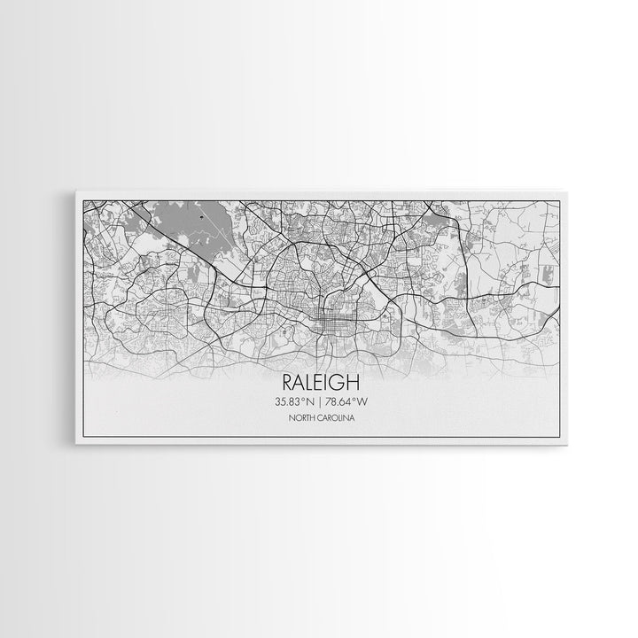 Raleigh City Map, North Carolina Art, Map Print, Minimalist Wall Art, Wall Art, Canvas Art, Gift For Couple, Man Cave Wall Art, Rustic Art