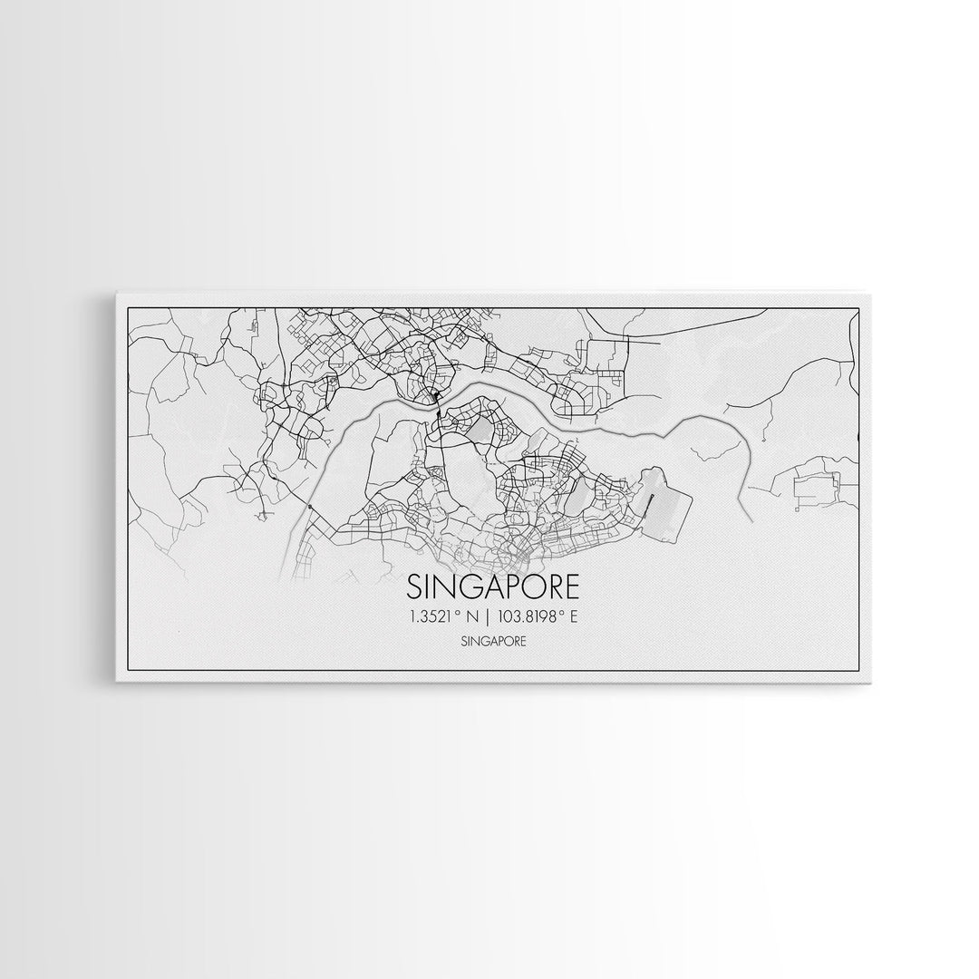 Singapore City Map, Singapore Art, Map Print, Modern Wall Art, Wall Art, Canvas Art, Asian Wall Art, Home Décor Prints, Over Bed Wall Décor