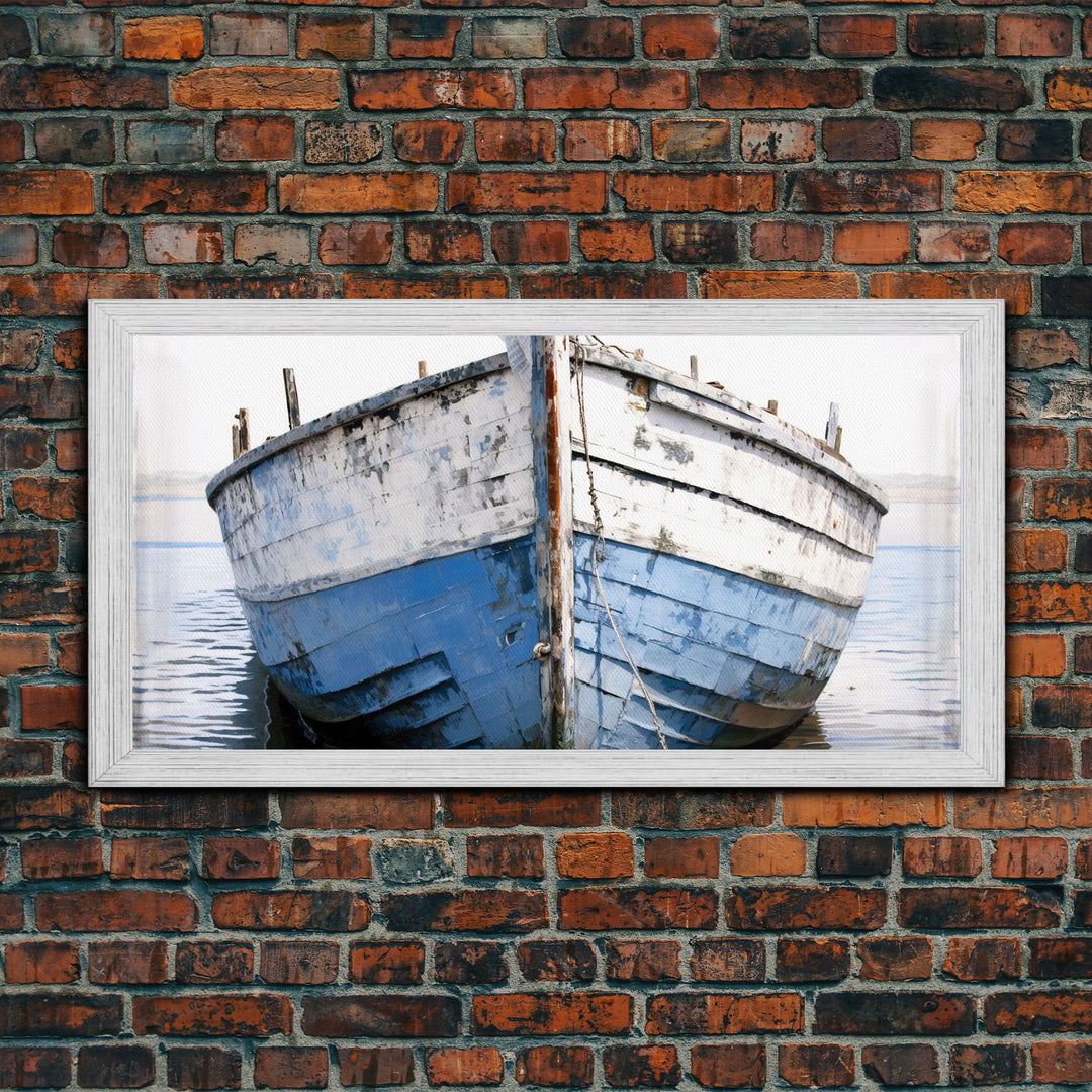 Old Wooden Ship Nautical Decor, Beach Decor, Coastal Decor, Photography Wall Art Framed Canvas Print, Wooden Boat, Nursery Decor