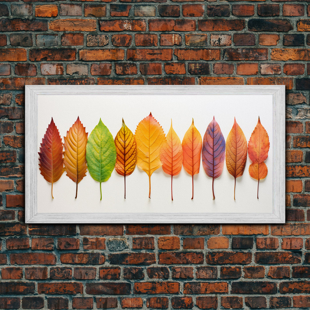 Fall Leaves Photography Study, Framed Canvas Print, Fall Decor, Autumn Decor, Fall Centerpiece, Seasonal Art, Fall Centerpiece