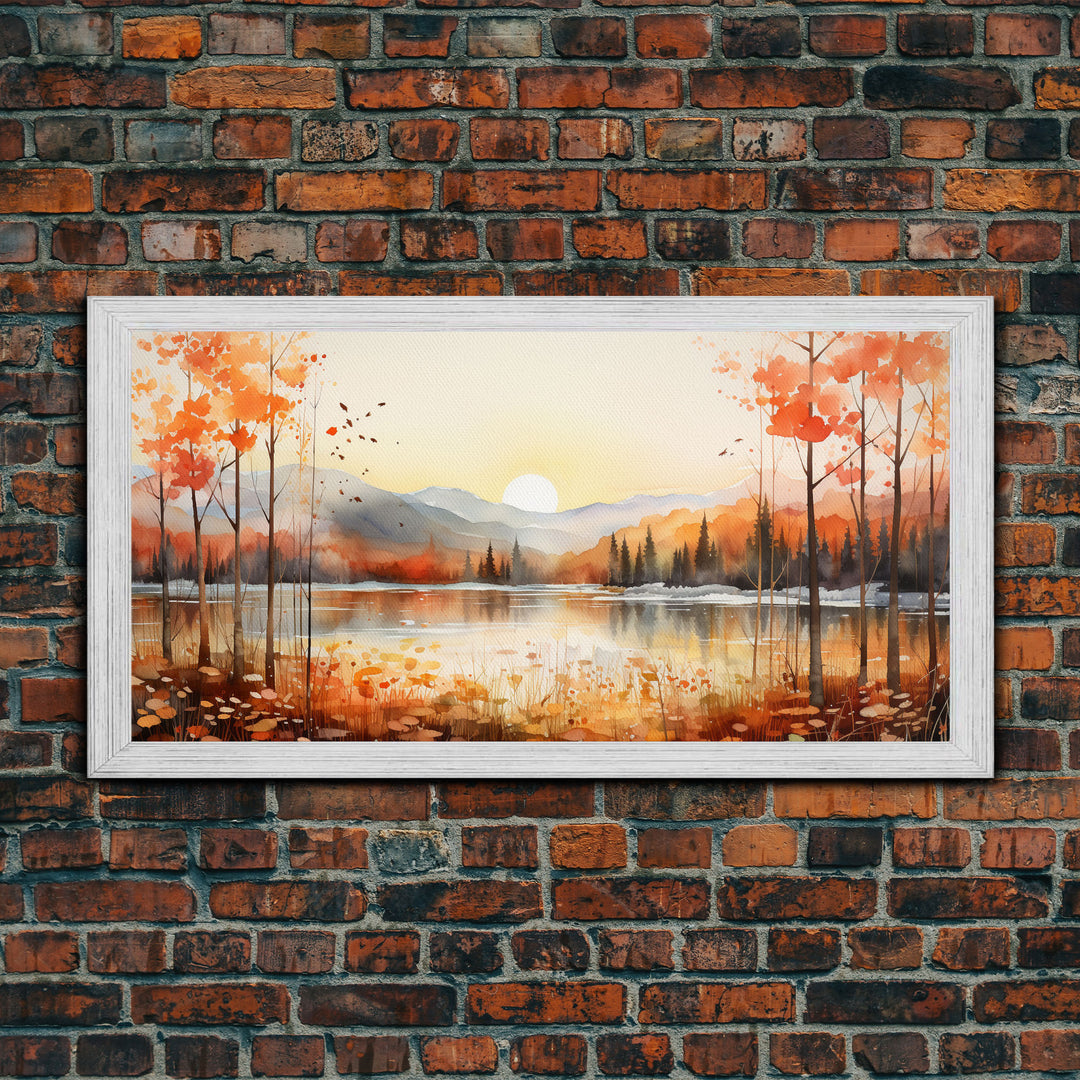 Beautiful Sunset Landscape Painting On Canvas, Original Canvas Print Nature Art, Fancy Landscape Wall Art, Bedroom Wall Decor Gifts Boho Art