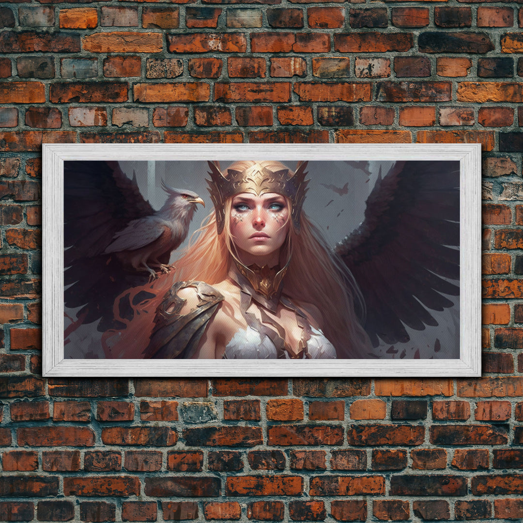 Lady Freya, Nordic / Norse Mythology Art, Framed Canvas Print, Norse Goddess of Love and Fertility