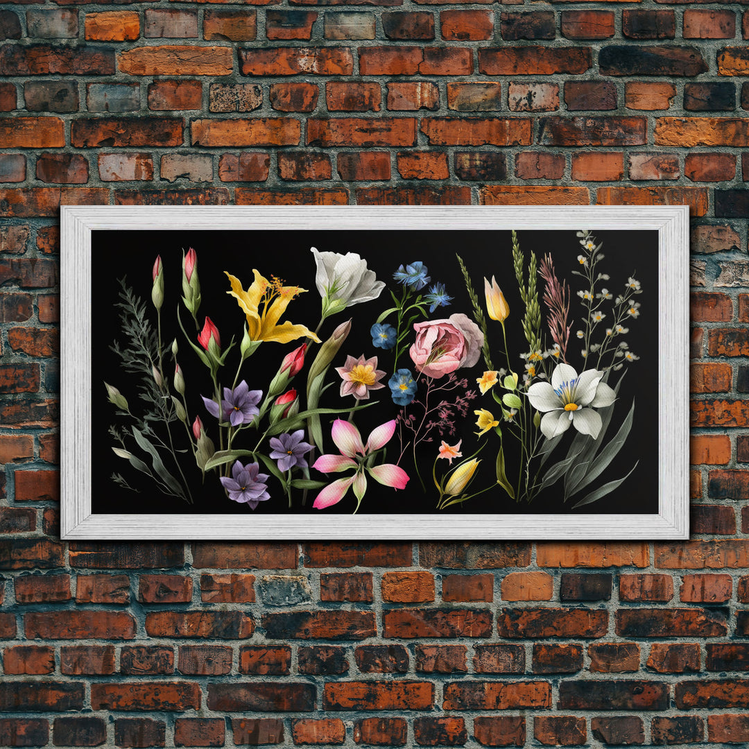 Meadow Canvas Print Painting Floral Original Art Flowers Wall Art Impasto Art 24x36 Wall Art