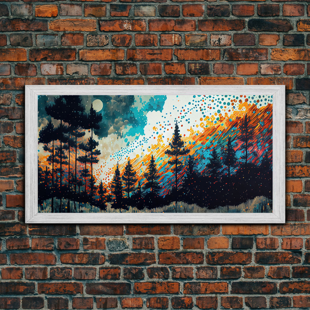 Crystal Pine Tree Art, Framed Canvas Print, Pine Tree Canvas, Pine Tree Artwork, Pine Tree Canvas Art