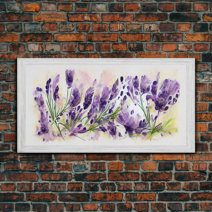 Floral wall art, Wild Lavender wall art, canvas print, watercolor painting of lavender flowers, Botanical art, farmhouse decor, Rustic art