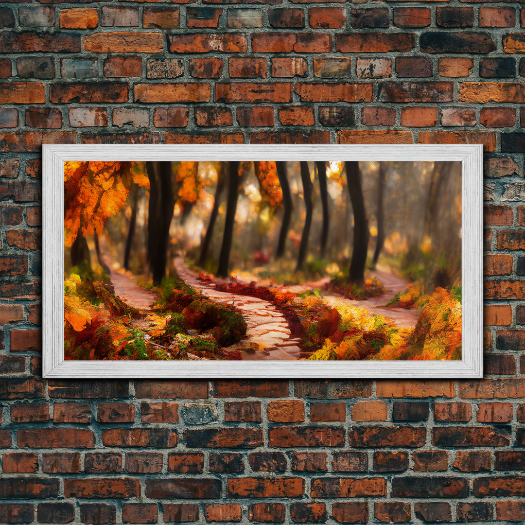 Nature Trail, Hiking Trail Wall Art Canvas Print, unique wall art for living room, bedroom, above bed