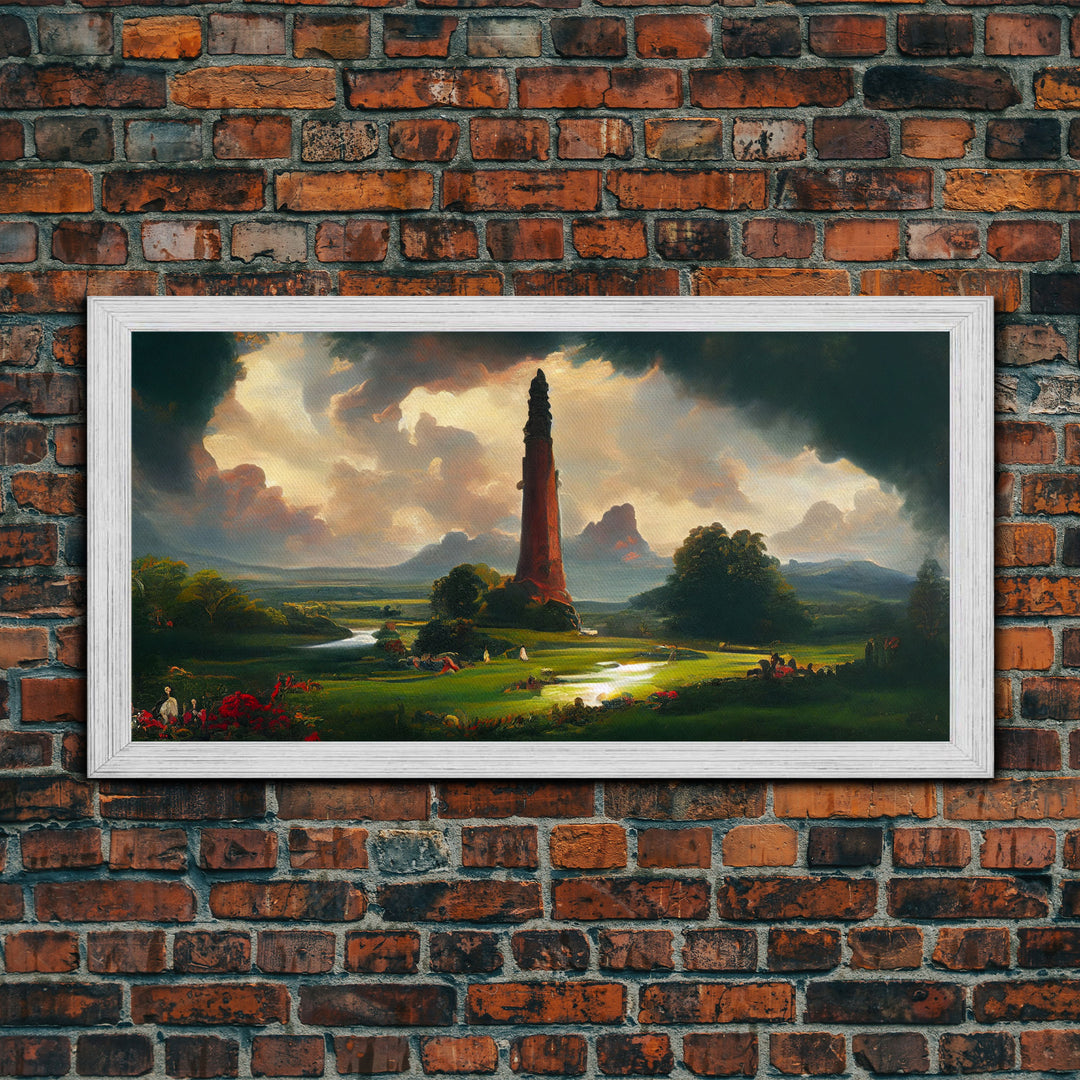 Dark Tower, High Fantasy Art Canvas Print, unique wall art, fantasy concept art