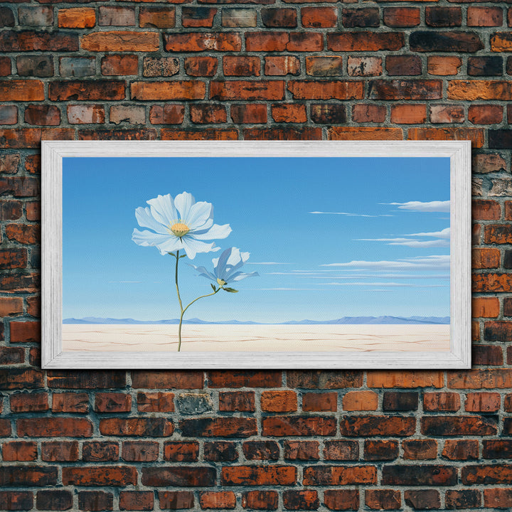 Desert Art, Wildflowers Wall Art, Botanical Painting, Panoramic Art, Wall Art, Canvas Art, Landscape Art, Horizontal Print, Thank You Gift