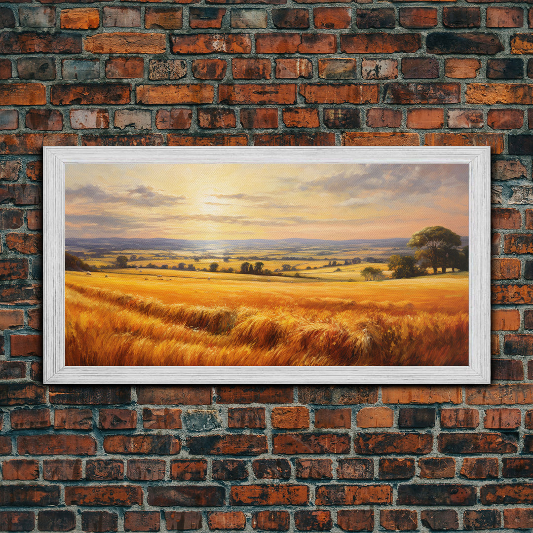 Wheat Wall Art, Countryside Wall Art, Wheat Field, Panoramic Art, Wall Art, Canvas Art, Landscape Art, Landscape Print, Camper Wall Decor