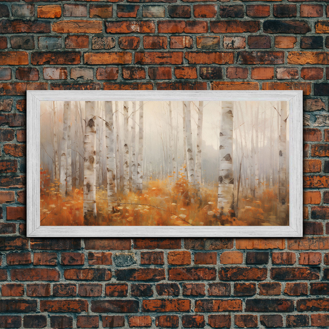 Forest Wall Art, Autumn Wall Art, Tree Wall Art, Panoramic Art, Wall Art, Canvas Art, Landscape Art, Landscape Print, Farmhouse Wall Art