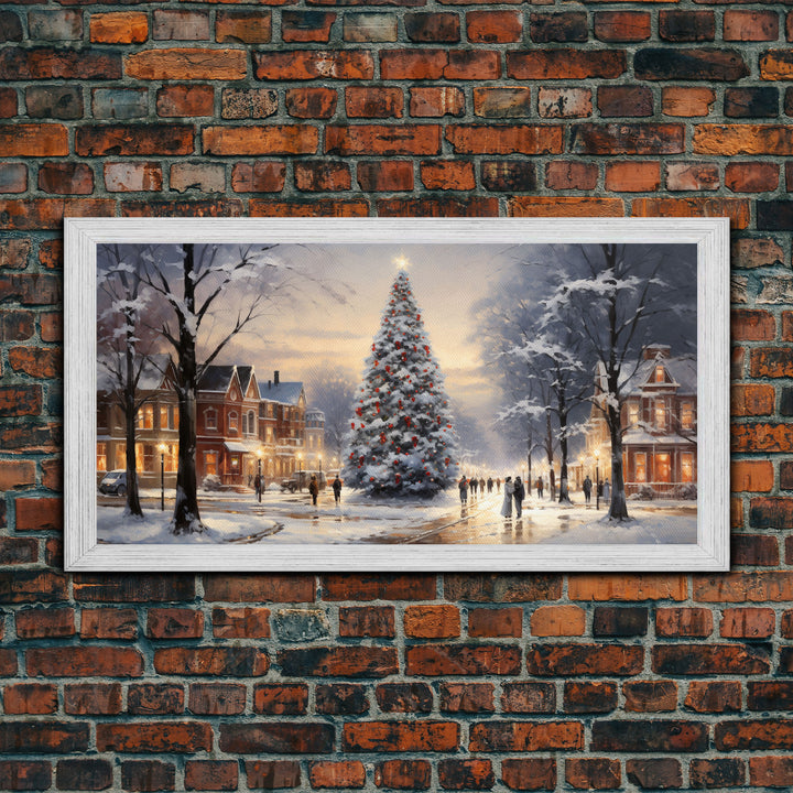 The Christmas Winter Wonderland Framed Canvas Print - Christmas Decoration - Christmas Art - Christmas Living Room Decor Christmas Wall Art