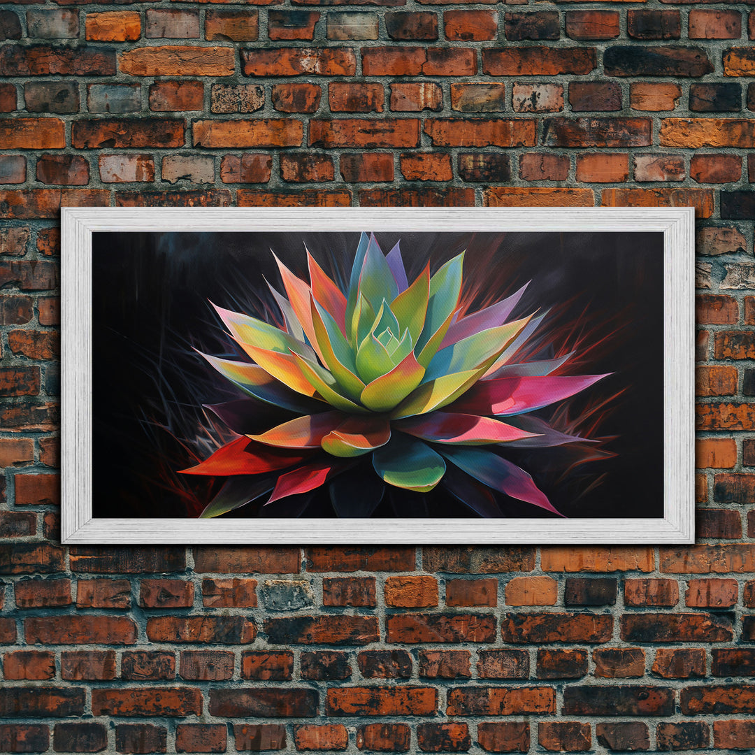 Rainbow Agave, Southwest Art, Framed Canvas Print, Canvas Wall Art, Wall Art Prints, Southwestern Decor, Framed Art, Original Art