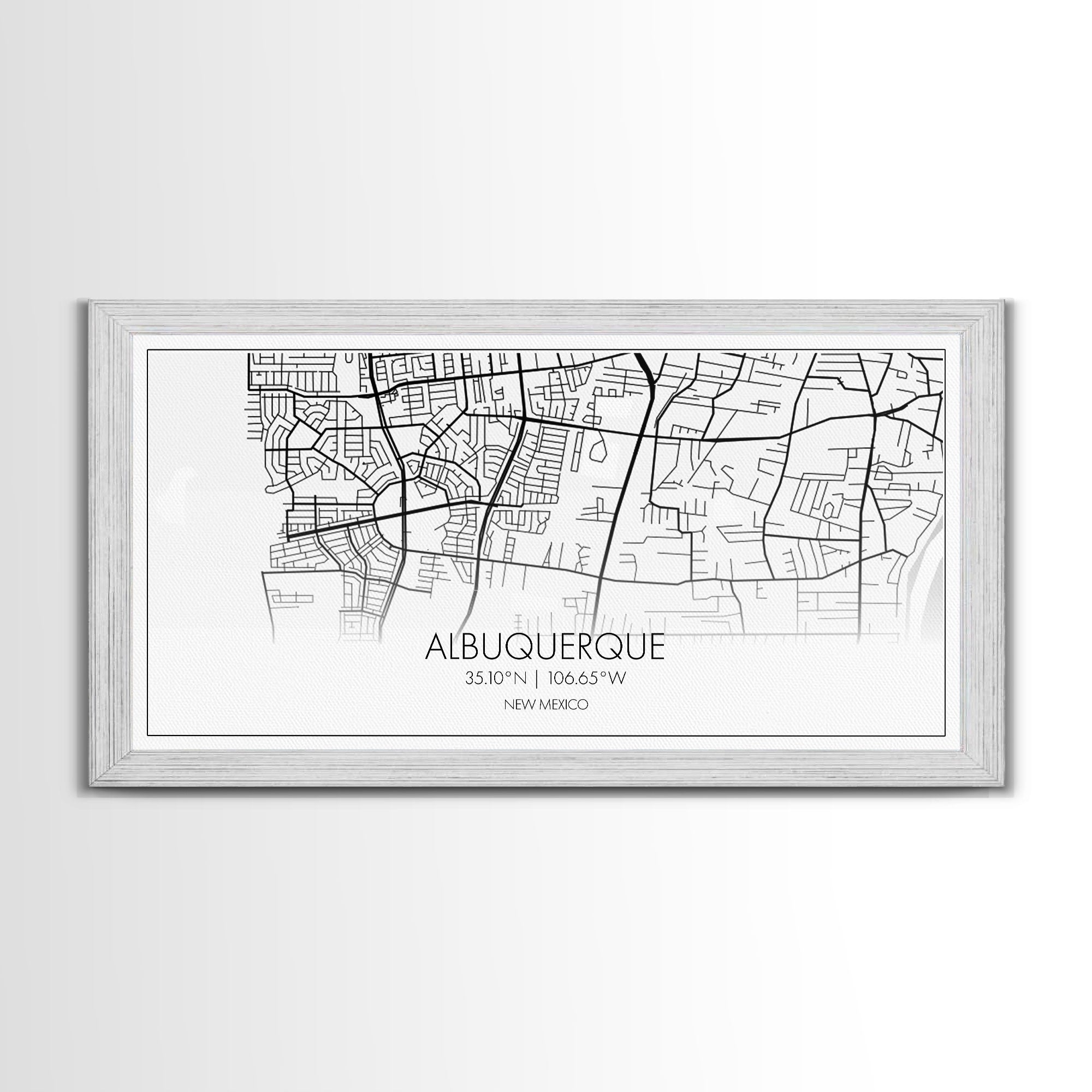 Albuquerque Street Map, New Mexico Map, Map Print, Modern Art, Wall Art, Canvas Print, City Maps, Office Gift, Prints, Above Bed Décor