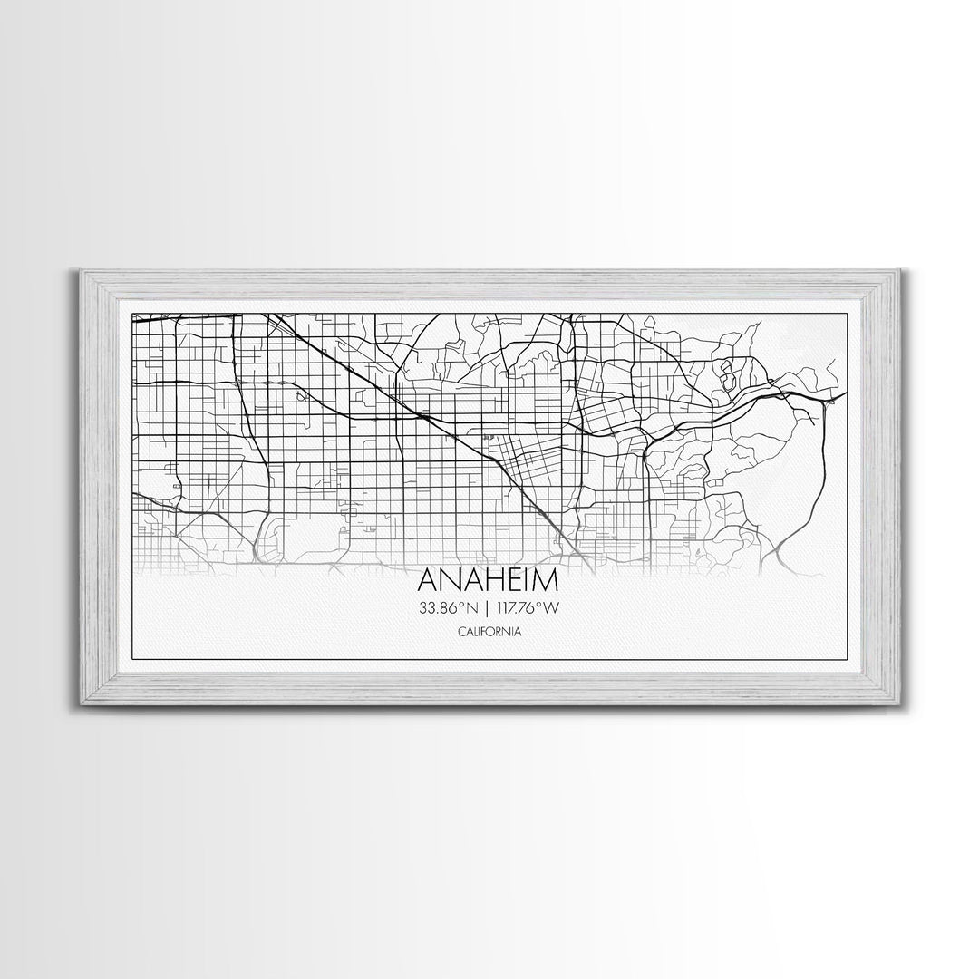 Anaheim Street Map, California Map, Map Print, Modern Art, Wall Art, Canvas Print, Room Décor Aesthetic, Indie Room Décor, Wall Prints