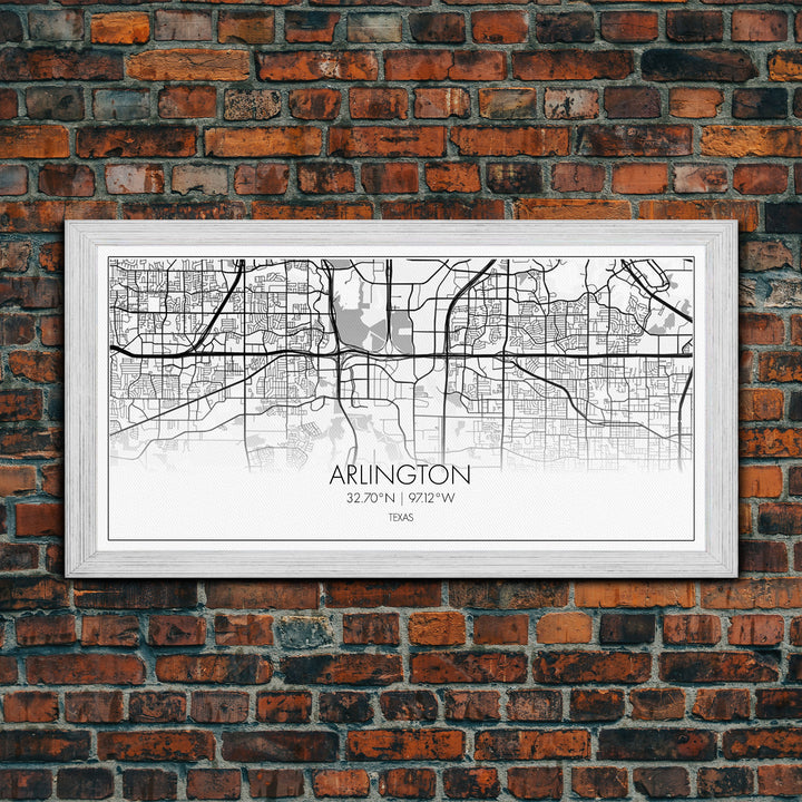 Arlington Street Map, Texas Map, Map Print, Modern Art, Wall Art, Canvas Print, Travel Art, Apartment Décor, Summer Gift, Laundry Room Décor