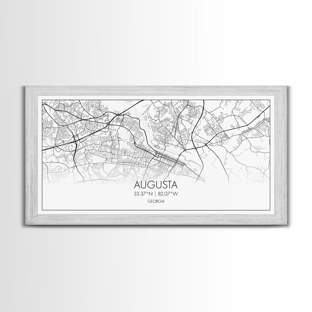 Augusta Street Map, Georgia Map, Map Print, Modern Art, Wall Art, Canvas Print, Farmhouse Décor, College Dorm Décor, Teacher Gift, Prints