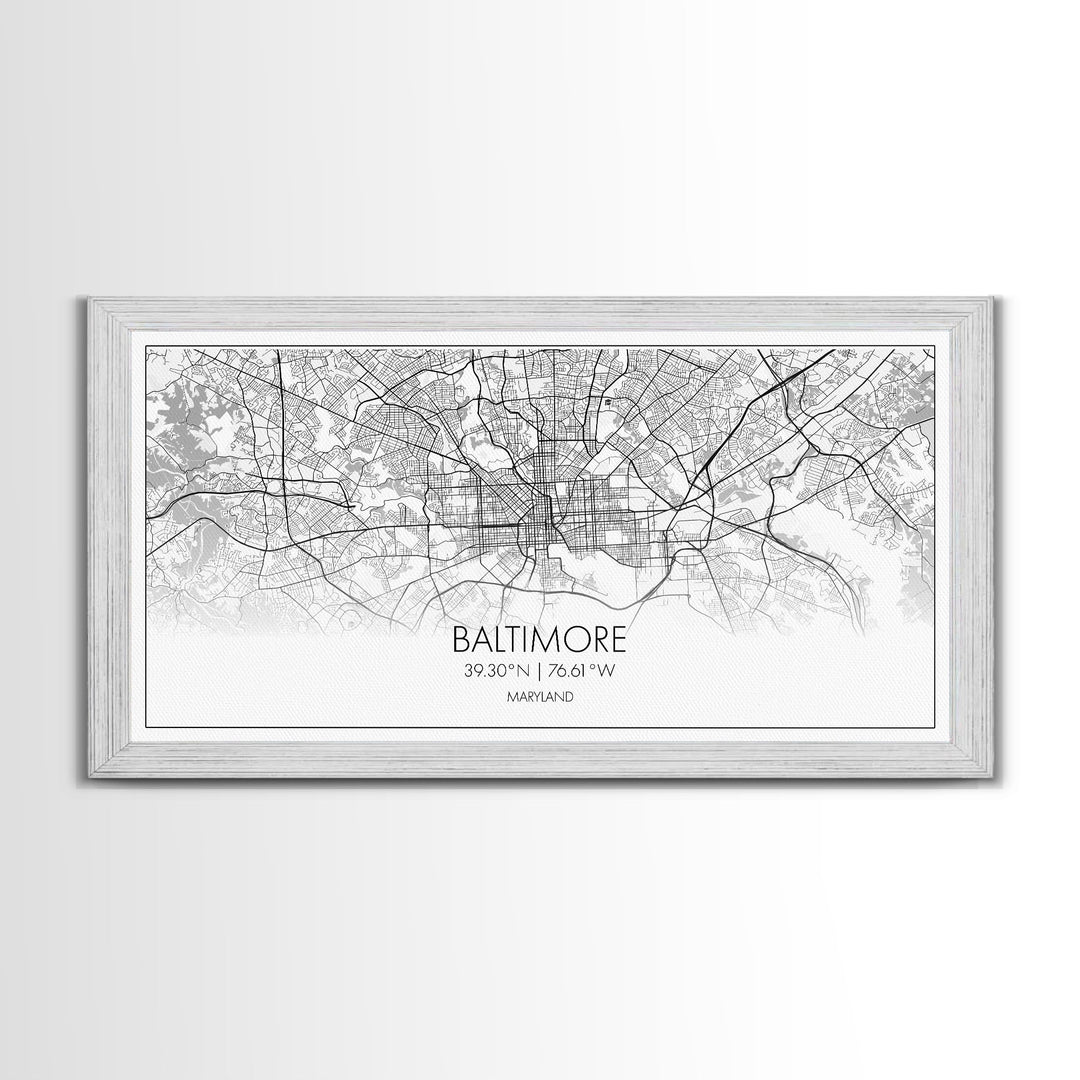 Baltimore Street Map, Maryland Map, Map Print, Modern Art, Wall Art, Canvas Print, Home Office Wall Art, Non Binary Gifts, Camper Décor