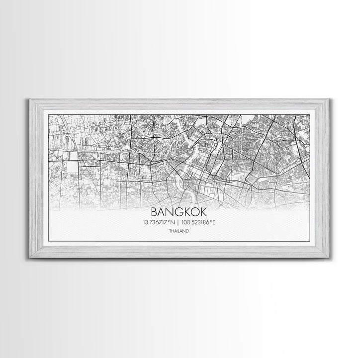 Bangkok Street Map, Thailand Map, Map Print, Modern Art, Wall Art, Canvas Print, Asian Art Print, Gift For Boss, Trendy Wall Art, Home Décor