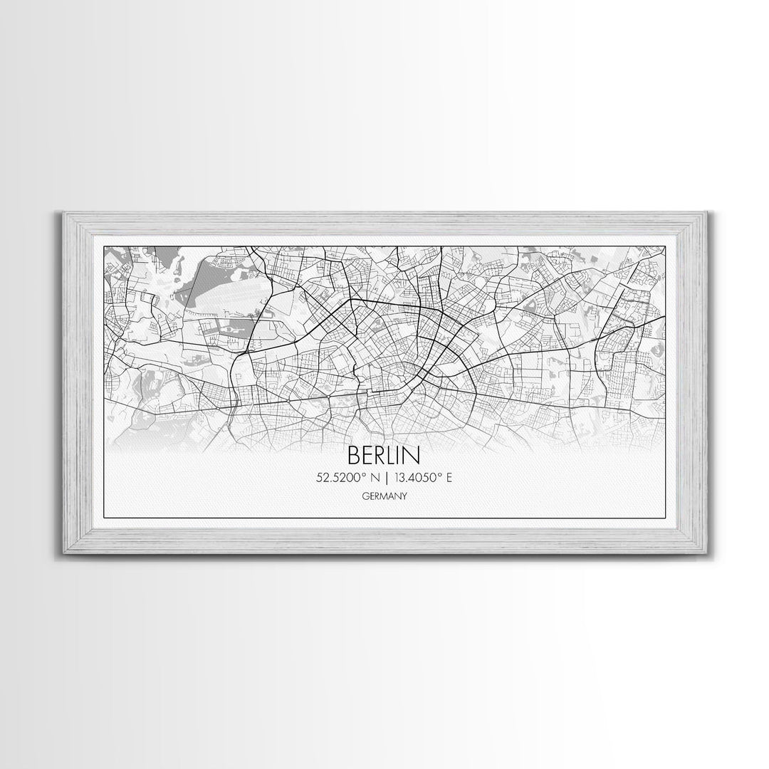 Berlin Street Map, Germany Map, Map Print, Modern Art, Wall Art, Canvas Print, Gift For New Home, Couples Décor, Minimalist Wall Art