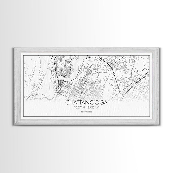 Chattanooga Street Map, Tennessee Map, Map Print, Modern Art, Wall Art, Canvas Art, Cute Room Décor, Wall Art Canvas, Trendy Wall Art