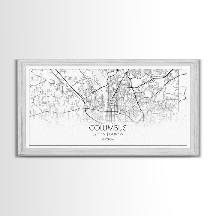 Columbus Street Map, Georgia Map, Map Print, Modern Art, Wall Art, Canvas Art, Couple Wall Décor, Bedroom Décor Man, Appreciation Gift