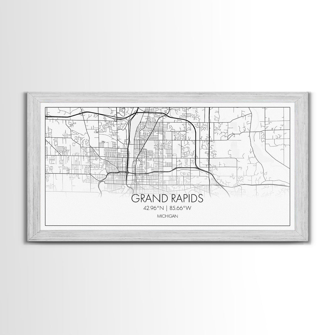 Grand Rapids City Map, Michigan Map, Map Art, Minimalist Art, Wall Art, Canvas Art, Graduation Gift, Modern Farmhouse Wall Art, Office Art