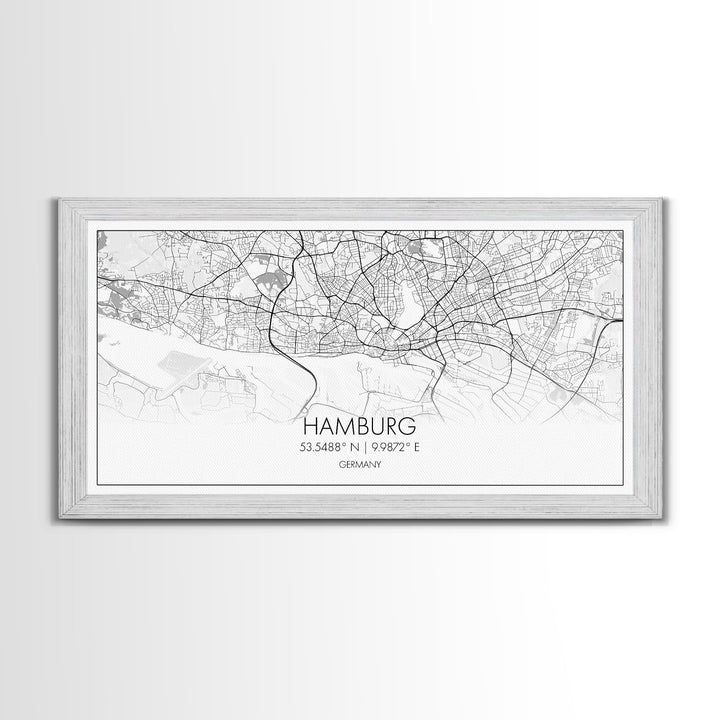 Hamburg City Map, Germany Map, Map Art, Minimalist Art, Wall Art, Canvas Art, Europe Wall Art, Gifts For Dad, Office Wall Art, Unique Art