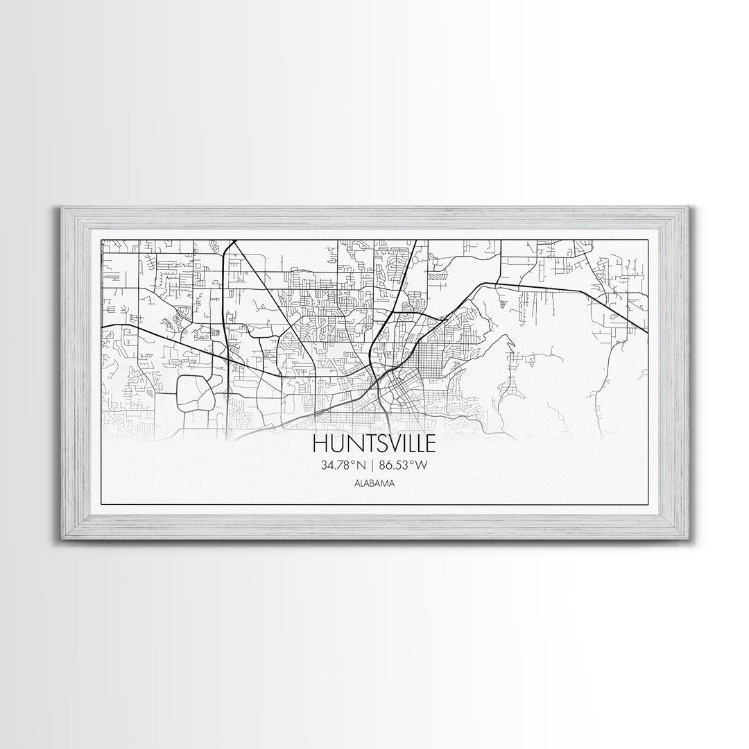 Huntsville City Map, Alabama Map, Map Art, Modern Art, Wall Art, Canvas Art, Country Wall Décor, Gifts For Her, Room Décor For Teens, Prints