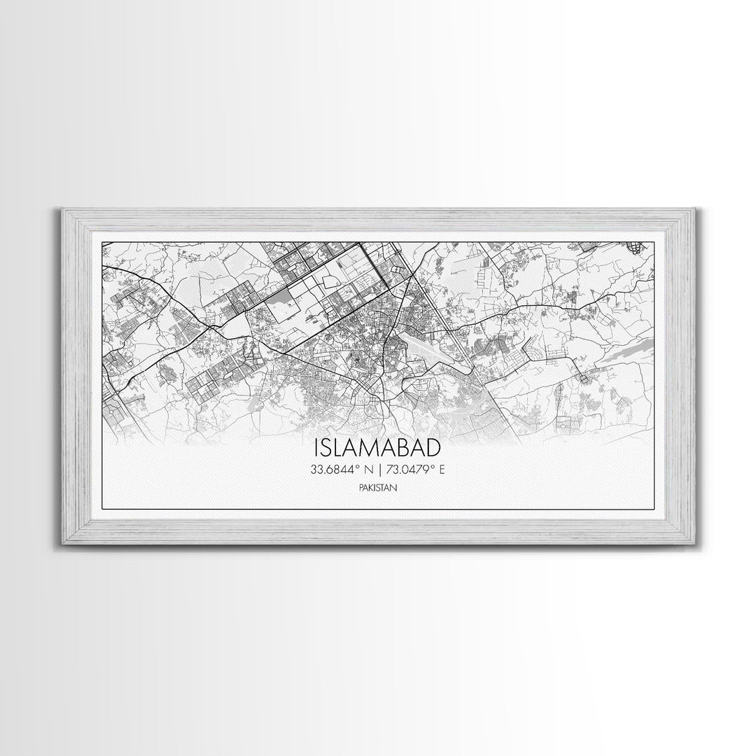 Islamabad City Map, Pakistan Map, Map Art, Modern Art, Wall Art, Canvas Art, Travel Wall Art, Office Wall Print, Gifts For Him, Room Décor