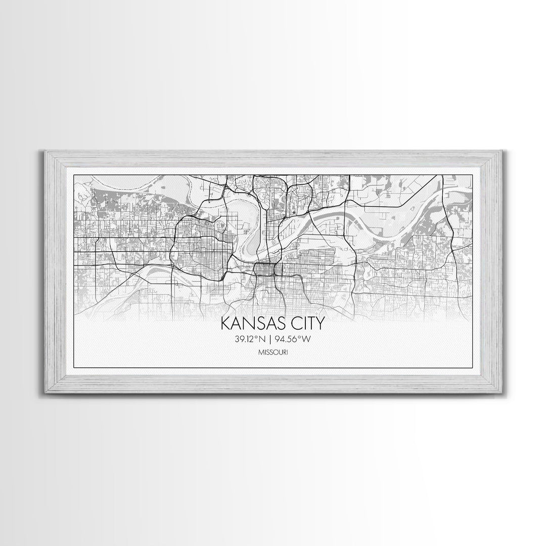 Kansas City Map, Missouri Map, Map Art, Modern Art, Wall Art, Canvas Art, Country Wall Art, Farmhouse Wall Décor, Gift For Couples, Room Art