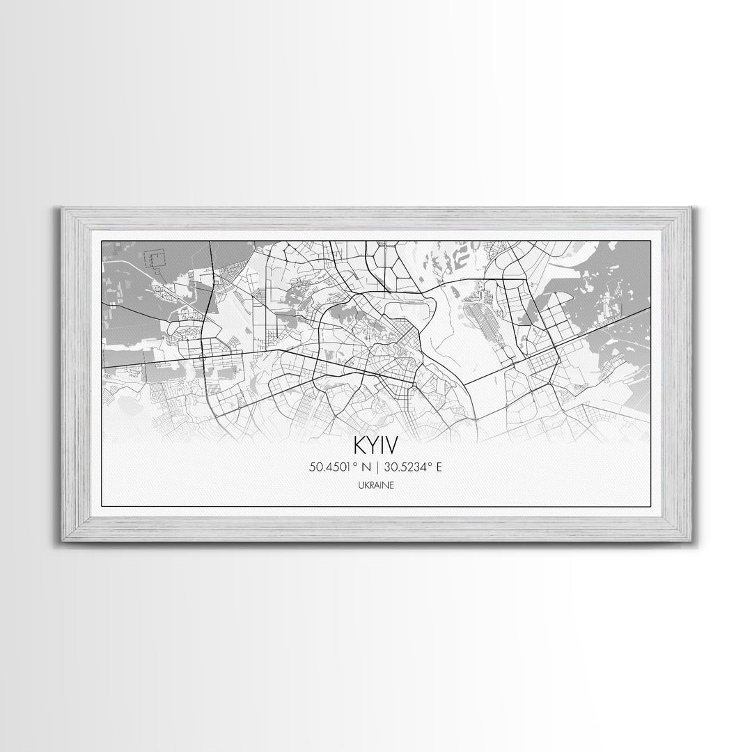 Kyiv City Map, Ukraine Map, Map Art, Modern Art, Wall Art, Canvas Art, Travel Wall Art, European Wall Print, New Home Gift, College Room Art