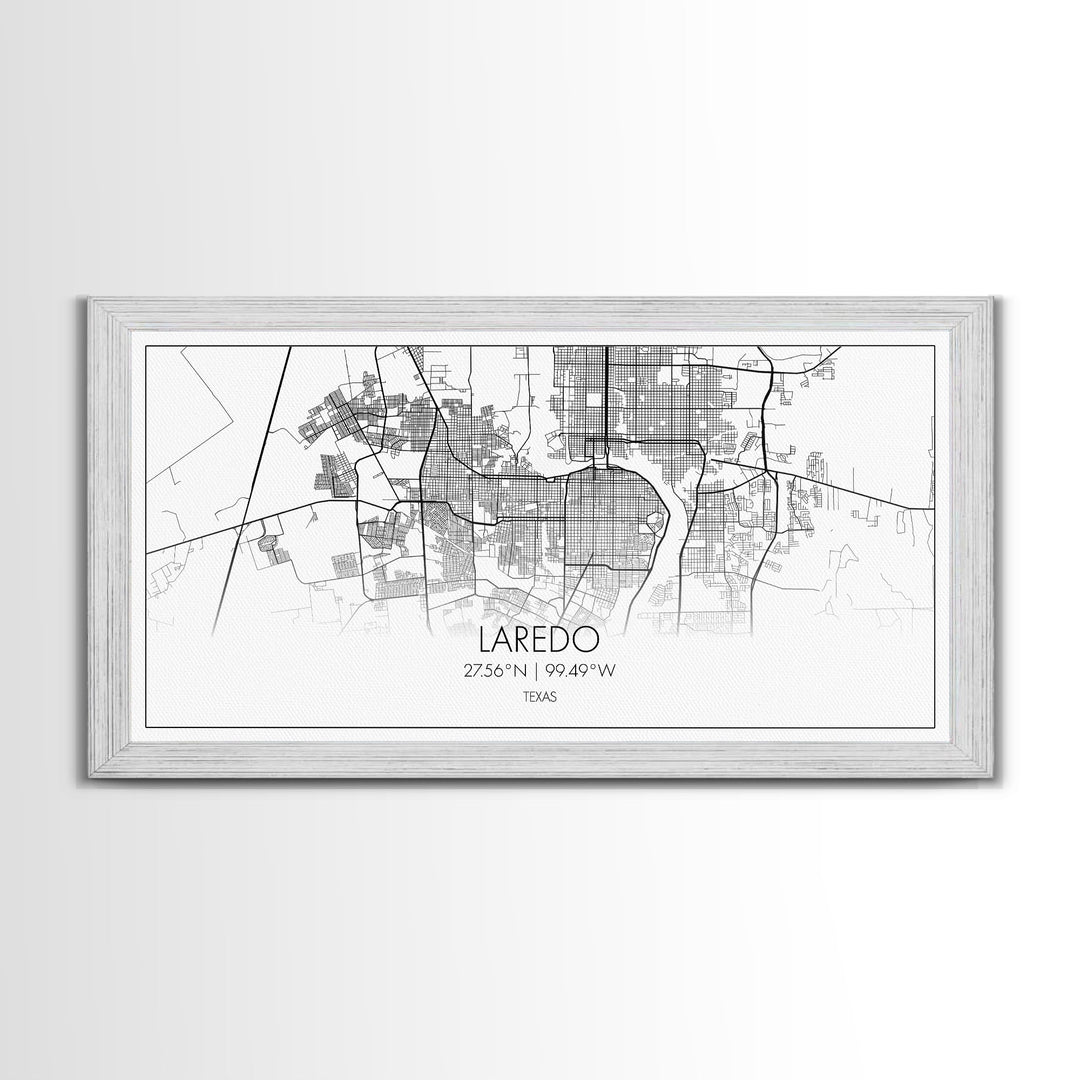 Laredo City Map, Texas Map, Map Art, Modern Art, Wall Art, Canvas Art, Texas Wall Art, Wedding Gift, Bedroom Wall Décor, Dorm Wall Art