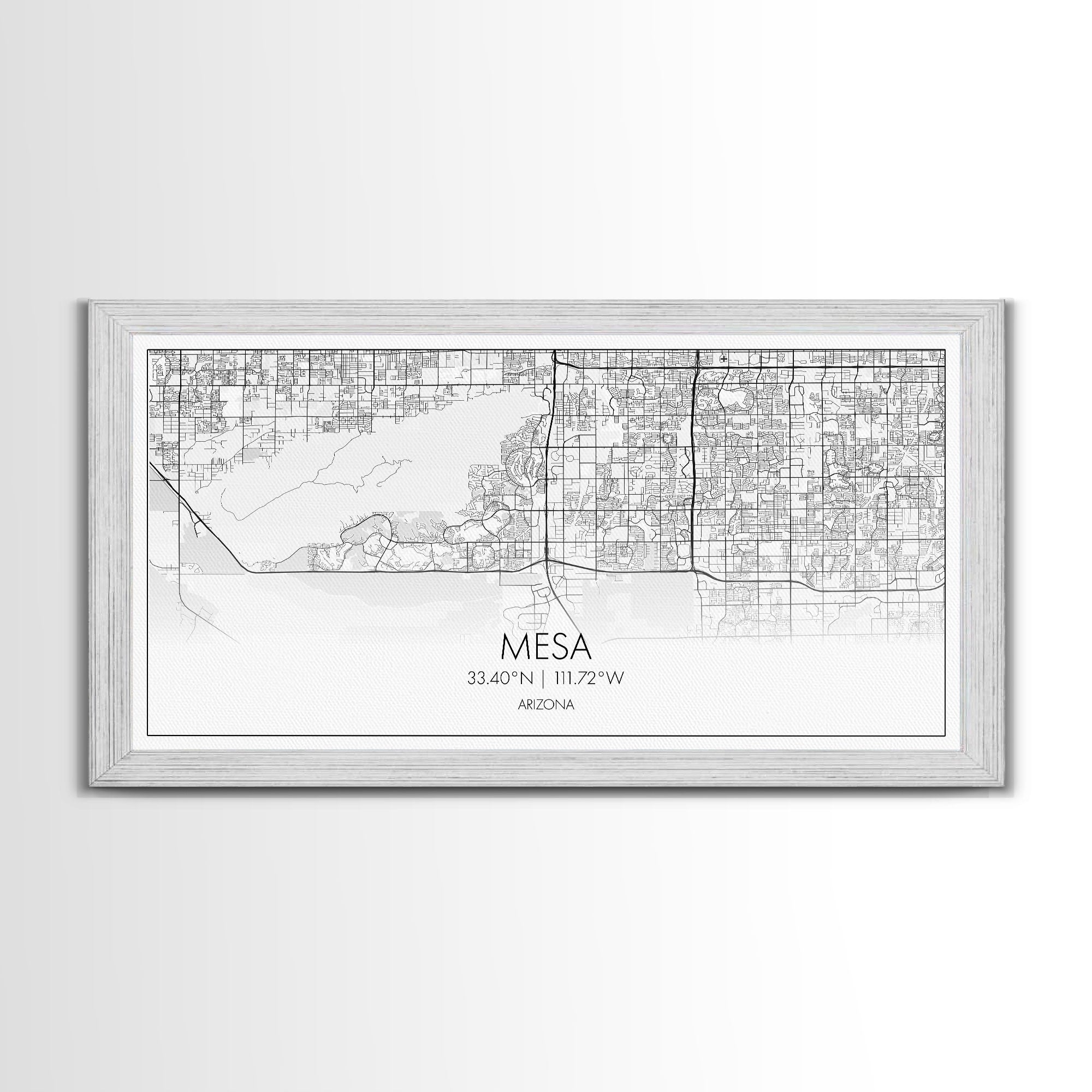 Mesa City Map, Arizona Map, Map Art, Minimalist Wall Art, Wall Art, Canvas Art, Unique Wall Décor, Farmhouse Art, Book Reader Gift, Room Art