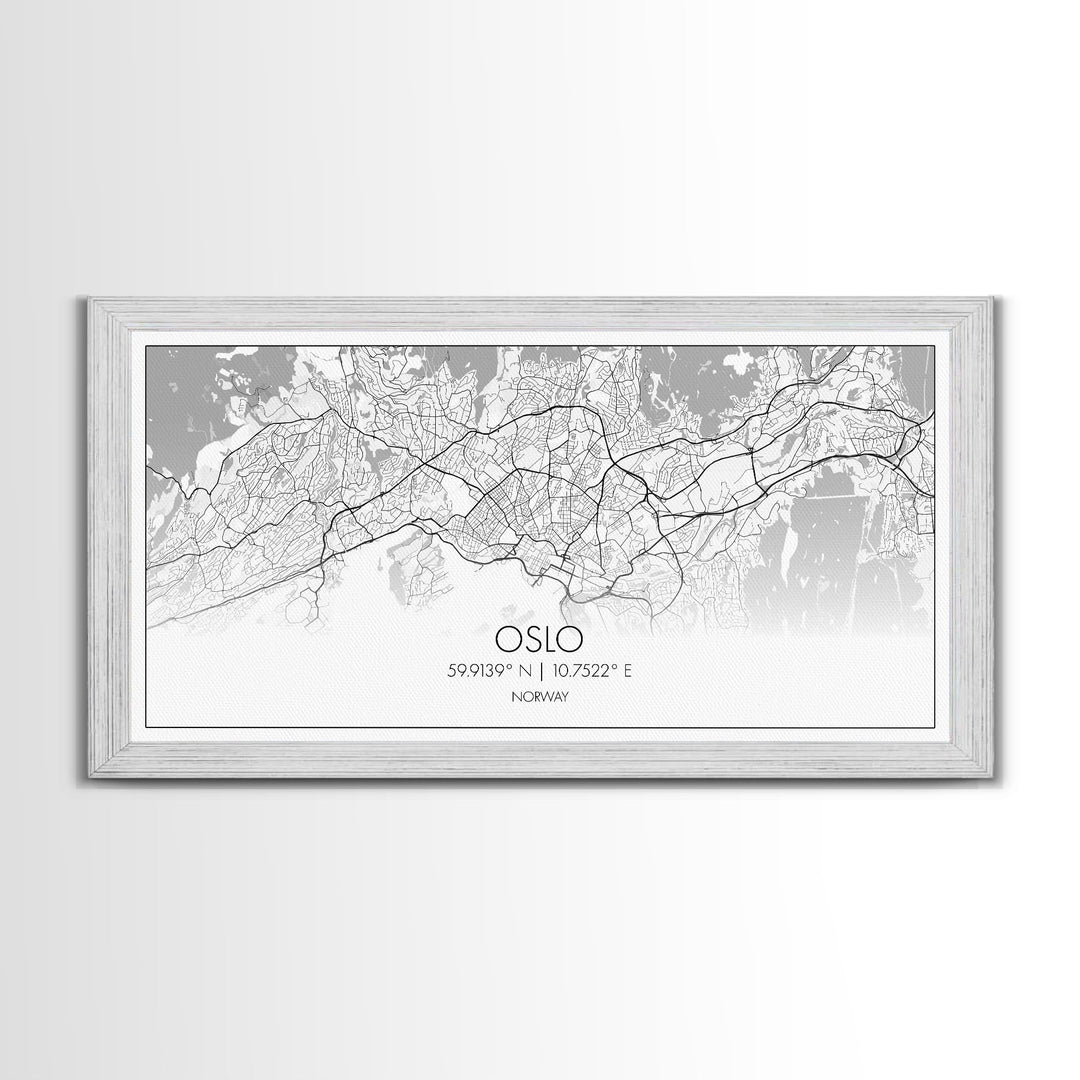 Oslo City Map, Norway Art, Map Print, Minimalist Wall Art, Wall Art, Canvas Art, Travel Wall Art, Hiking Gift, European Wall Art, Office Art